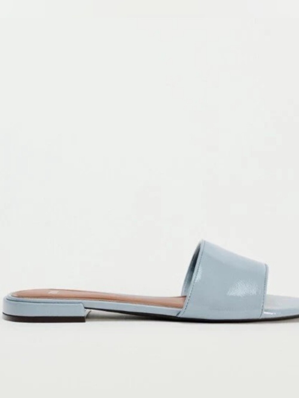 ZARA PATENT LEATHER BLUE SANDALS Sz 38 - Picture 4 of 12